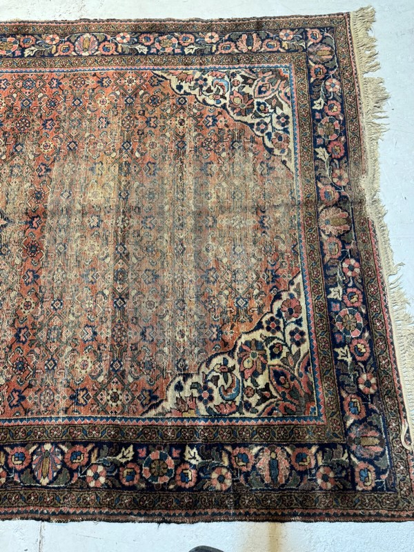 Antique Oriental Hand-Knotted Wool Area Rug Hamedan Borchaloo Red 5'7" x 10'7" gallery