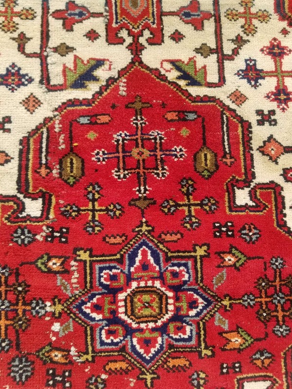 Vintage Hand Made Traditional Oriental Wool Multicolor Carpet Rug 132x73cm gallery