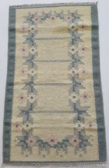 Vintage Handmade Traditional Beautiful Swedish Kilim Floor Rug Carpet 125×76 cm