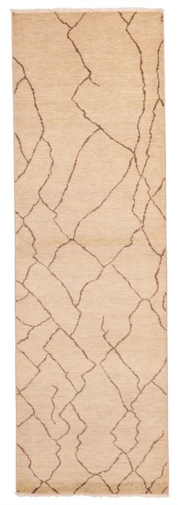 Vintage Hand-knotted Runner Rug 3'0" x 9'9" Traditional Oriental Wool Carpet