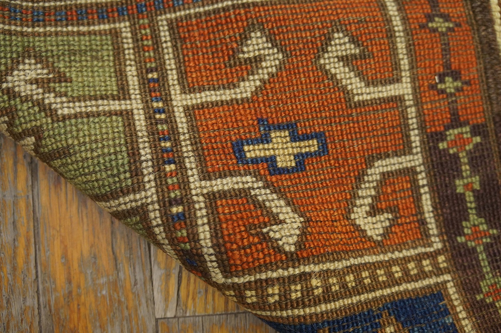 2'x2' Small Scatter Size Antique Tribal Geometric Mid 19th Century Turkish gallery