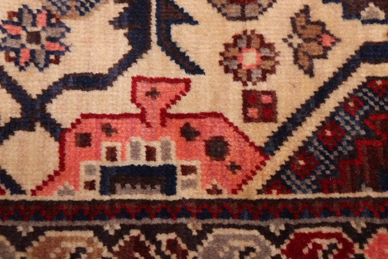 Vintage Hand-Knotted Area Rug 4'3" x 6'11" Traditional Oriental Wool Carpet gallery