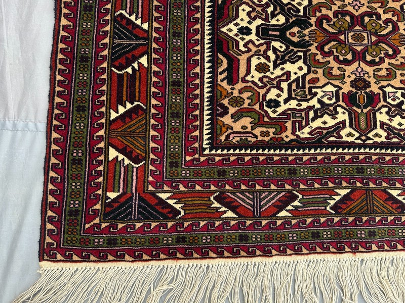 4'2x6'2 ft Vintage Afghan Hand Knotted Rug Oriental Geometric Wool Boho Carpet gallery