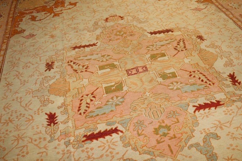 Antique World Class Turkish Oushak Ushak Rug Size 11'8''x15'6'' gallery