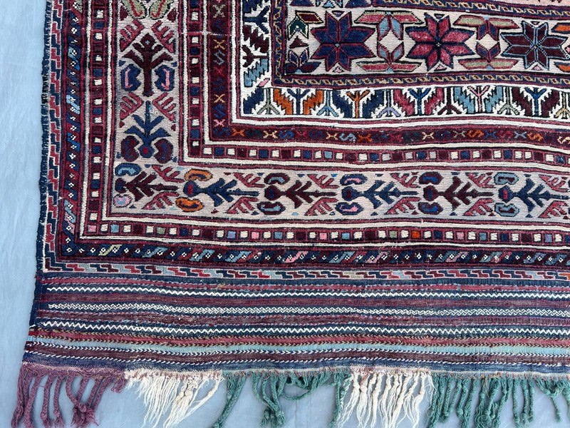 7x9 Vintage Afghan Baluchi Rug, Handknotted Soft Wool Tribal oriental Floor Rug gallery