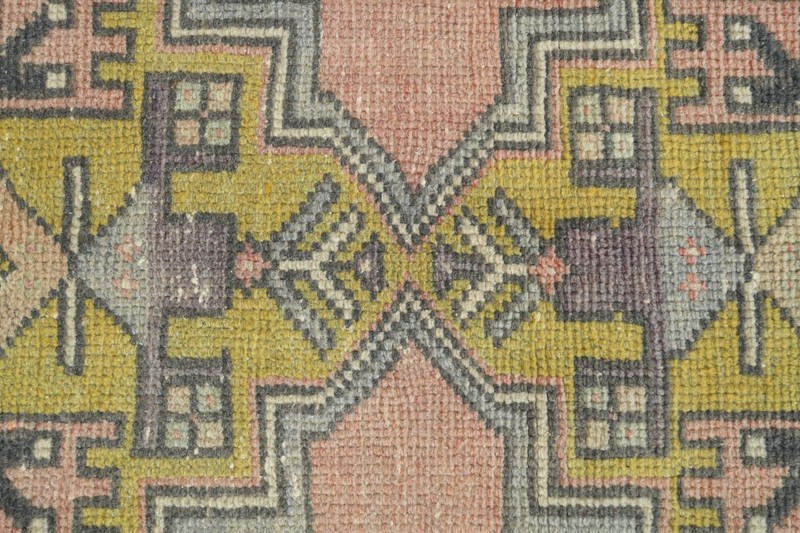 4x7 Turkish Area Rug Hand-Knotted Vintage Neutral Wool Rug Oushak Carpet,841 gallery