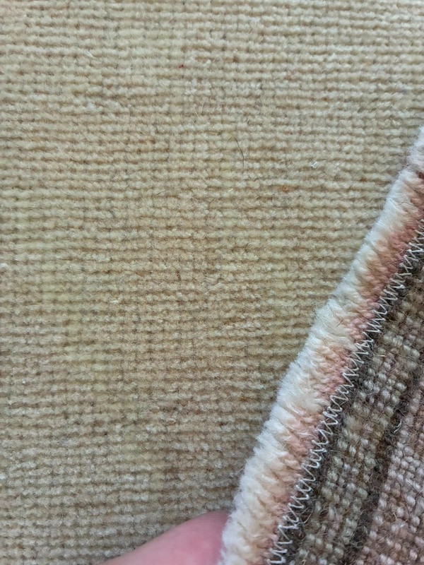 Vintage Turkish Rug 2x3 Muted Beige Cream Tan Hand Knotted Wool Accent Mat Boho gallery