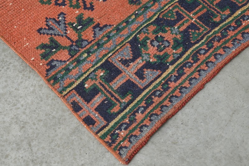 3x11 turkish area runner rug, hand-knotted vintage oushak rug, boho decor, 44 gallery