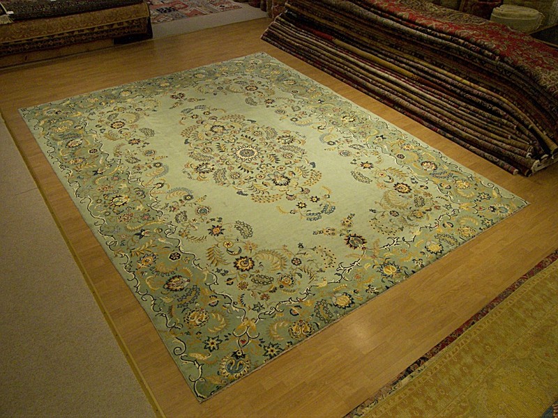 10 x 12 ft High Quality Handmade Antique 1930s Royal Kashaan Rug _Soft Kork Wool gallery