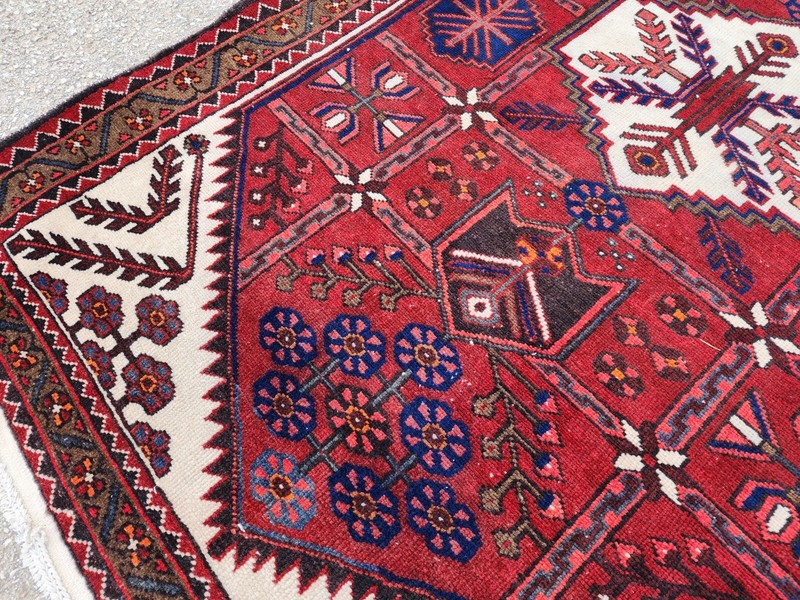Turkish Runner Rug, 4x10 Vintage Runner, Red Runner, Home Decor Rug, Knotted Rug gallery