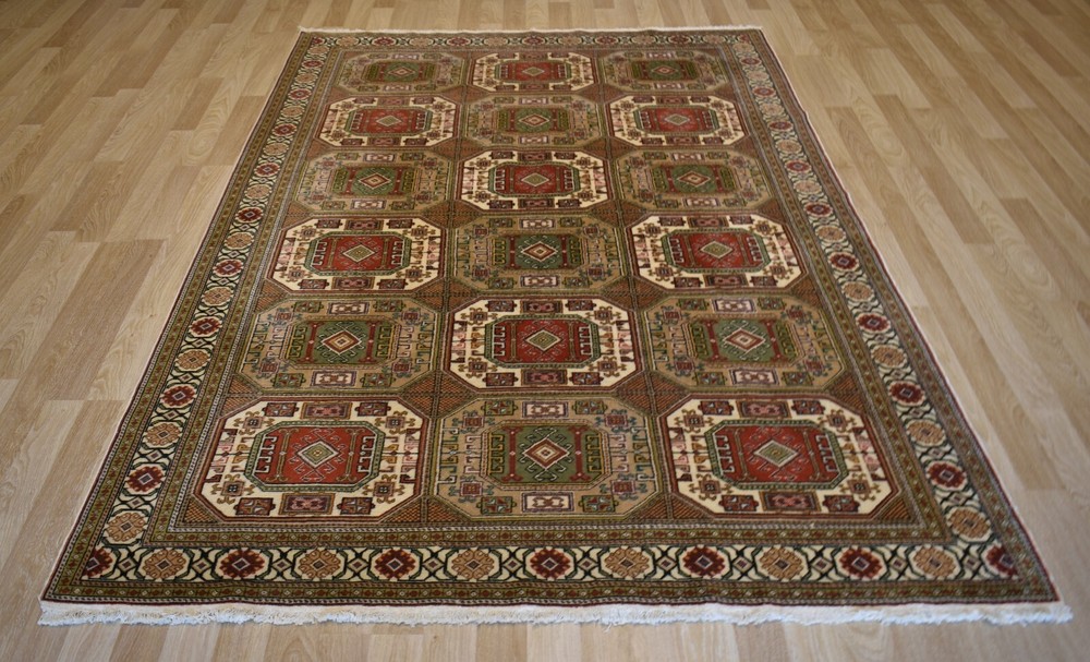 Antique Genuine Turkish Kazak Pattern Handmade Rug 7 Ft x 10 Ft Free Shipping