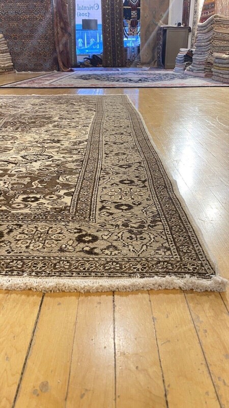 Bohemian Antique 1920-1930's Wool Colored Wool Pile Bunyan Area Rug 6’7x9’5" gallery