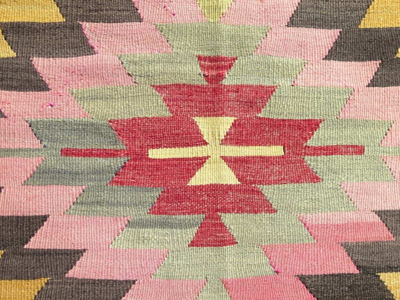 Area Rugs, Handmade Turkish Kilim Wool Rug, Floor Carpet, Large Teppich 68"X104" gallery