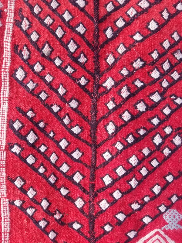 Vintage Traditional Handmade Moroccan Berber Wool Multicolor Kilim 5.1x3.3ft gallery