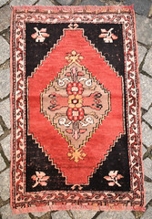 Vintage Turkish Rug 20” X 29” Anatolian Small Kirsehir Yastik Low Pile Rug