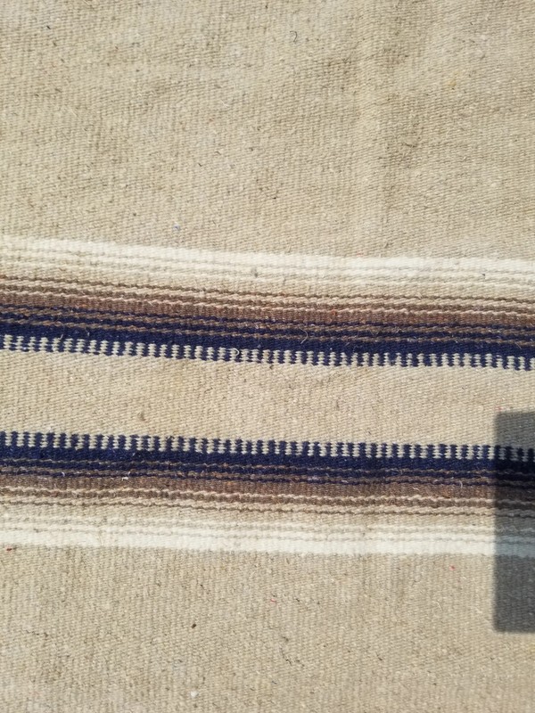 Vintage Traditional Handmade Mexican Saltillo Wool Multi Kilim 6.9x4.6ft gallery