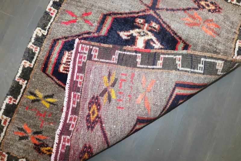 Vintage All Wool Kurdish Kars Rug Size 2'3''X2'7'' gallery