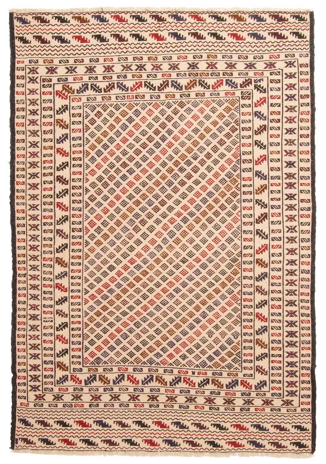 Vintage 4'2" x 6'0" Traditional Wool Hand Woven Oriental Area Rug gallery