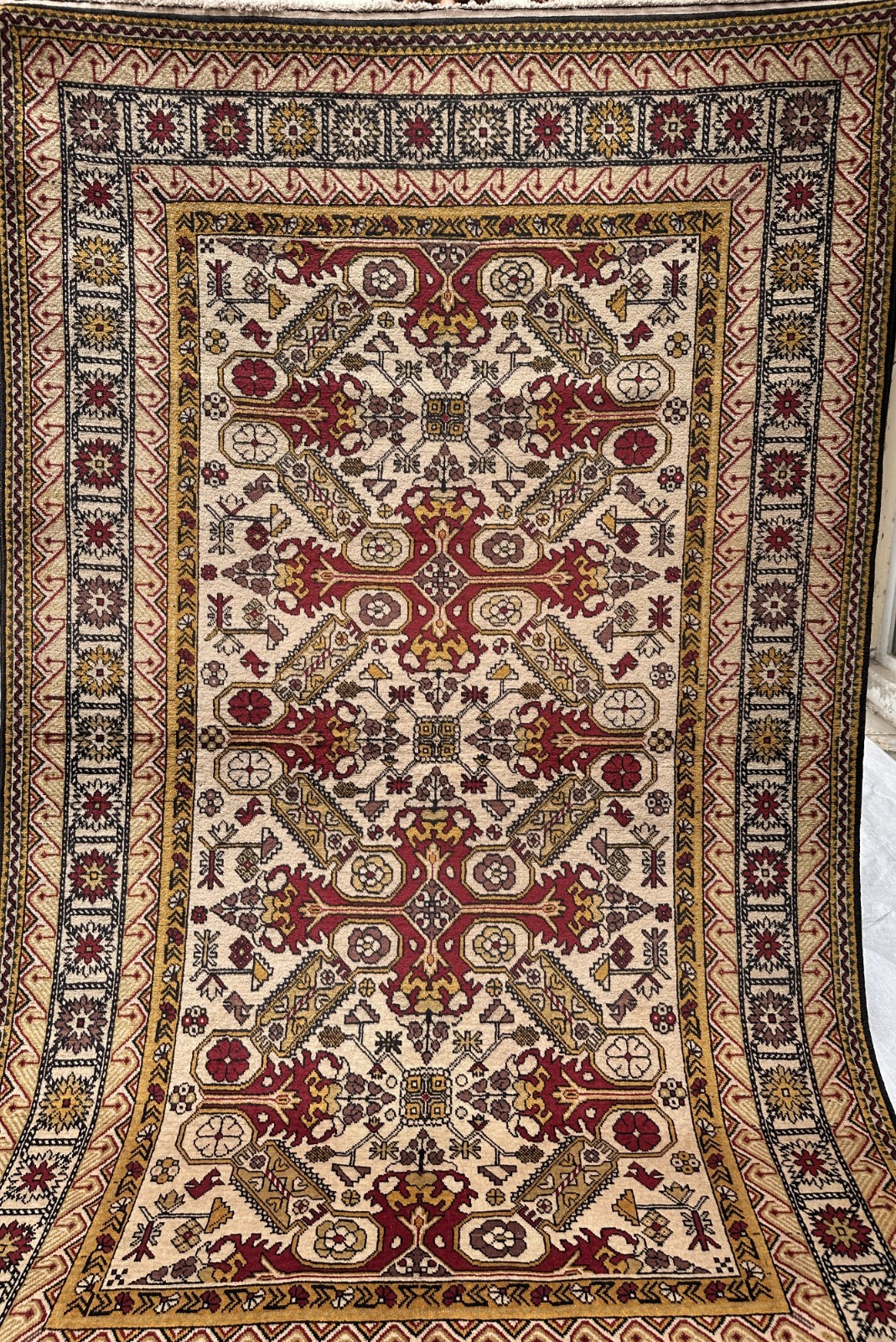123 X 213 cm COLLECTORS' ITEM Vintage Stunning Super Fine Quality Kazak Carpet gallery