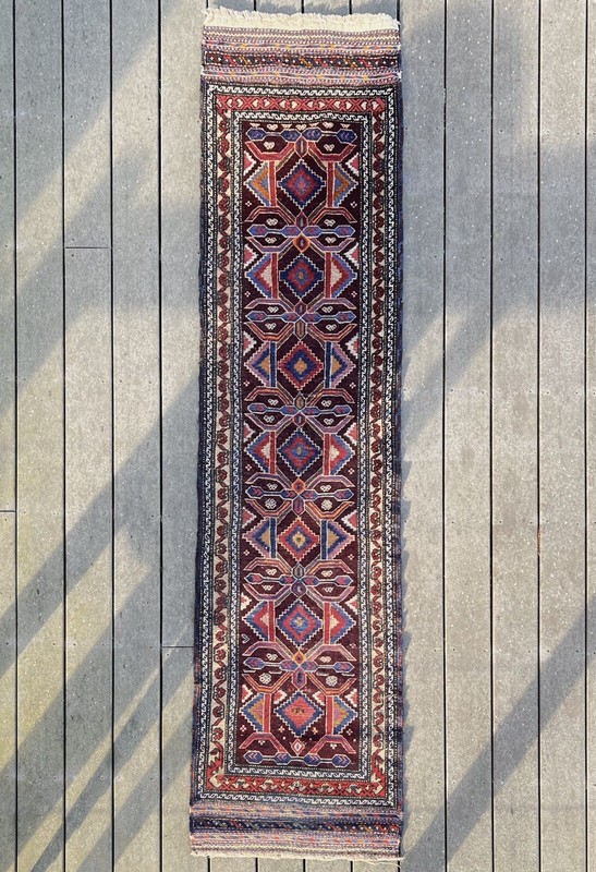 AFGHANI BALOUCH Hand Knotted Wool RUG • RUNNER • 2’ 2” x 8’ 6” gallery