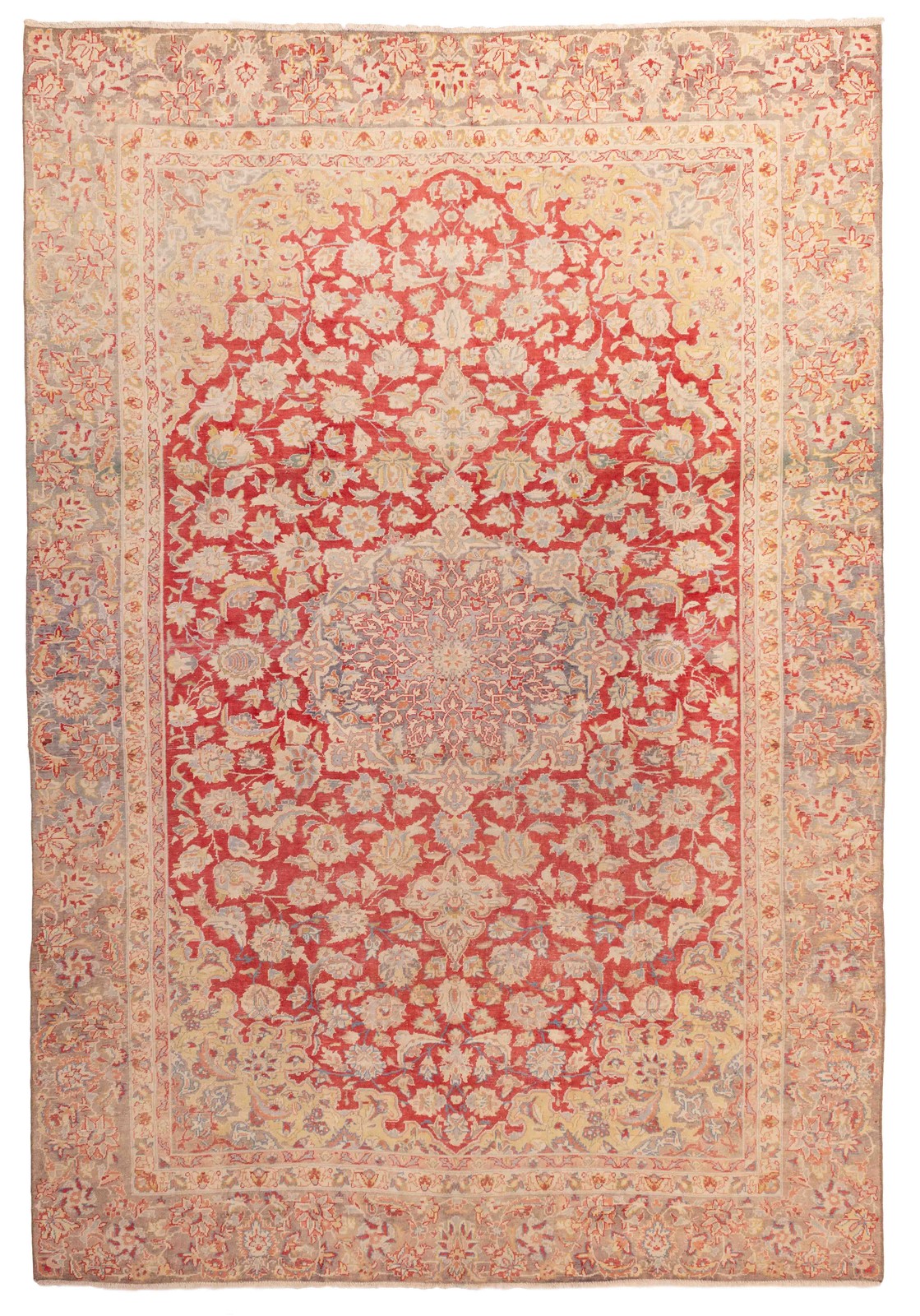 Vintage 9'1" x 13'1" Traditional Hand Knotted Vegetable Dye Wool Area Rug gallery