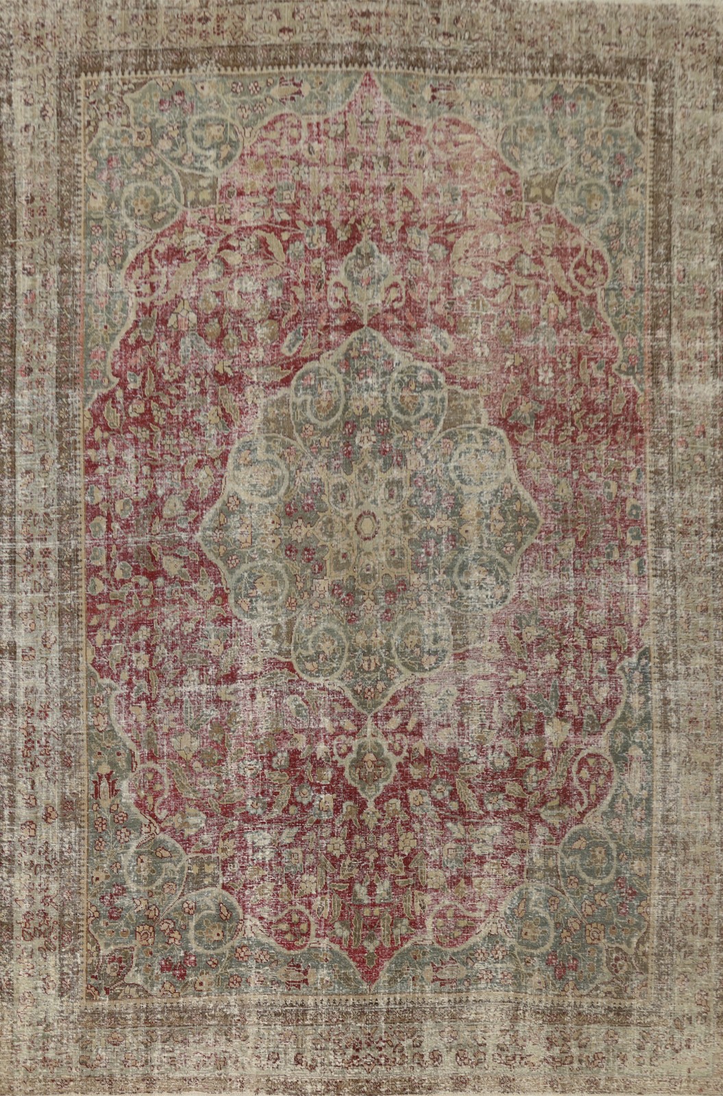 Distressed Antique Vegetable Dye Traditional Area Rug 9x12 ft Hand-knotted Wool gallery