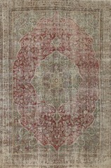 Distressed Antique Vegetable Dye Traditional Area Rug 9×12 ft Hand-knotted Wool
