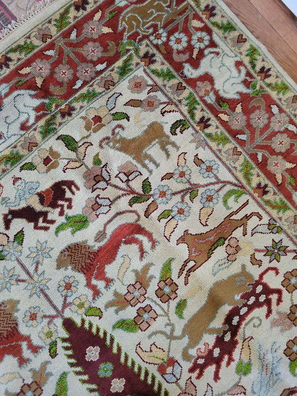 8 x10 VINTAGE ANTIQUE DESIGN INDO CAUCASIAN SERAPI HERIZ TREE of LIFE Animal gallery