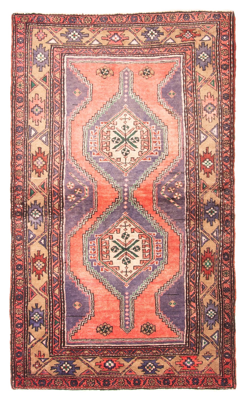 Vintage 4'6" x 7'5" Traditional Hand Knotted Vegetable Dye Wool Area Rug gallery