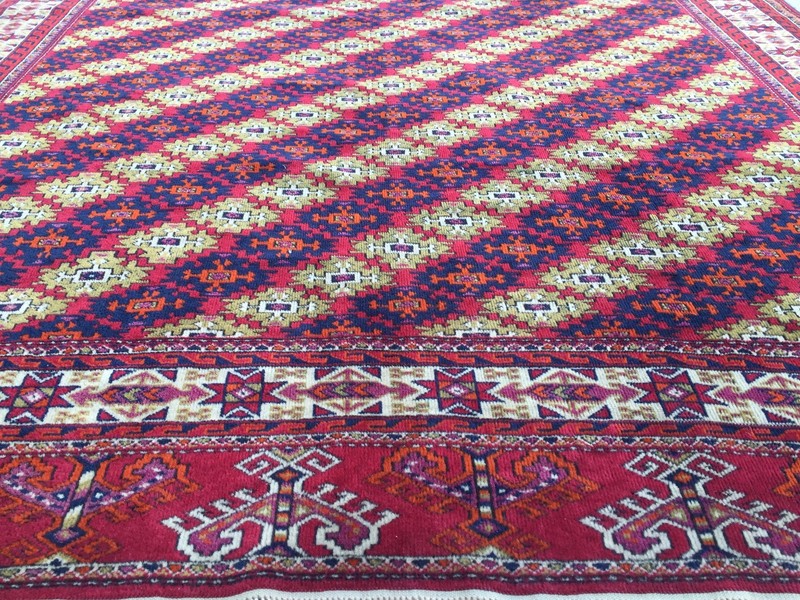Fine Antique Turkmen Rug Wool Oriental Hand Made Rug 245x162cm Persian Vintage gallery