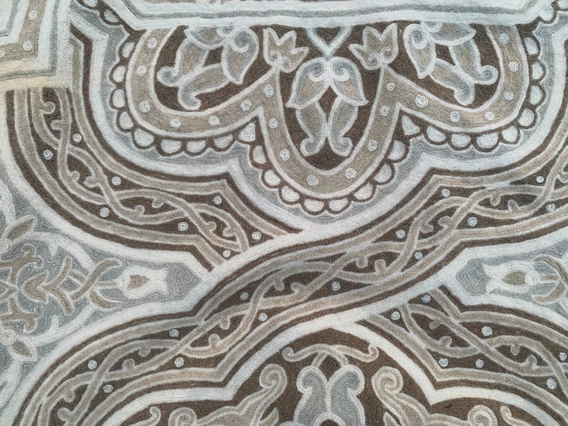 Vintage Aubusson Rug: Hand-woven Chain Stitch Carpet, Home Decor 3x5 ft gallery