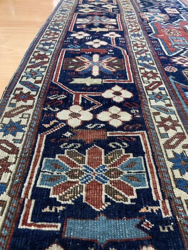 antique signed caucasian kazak dated 1905 hand made rug size 205x131cm gallery