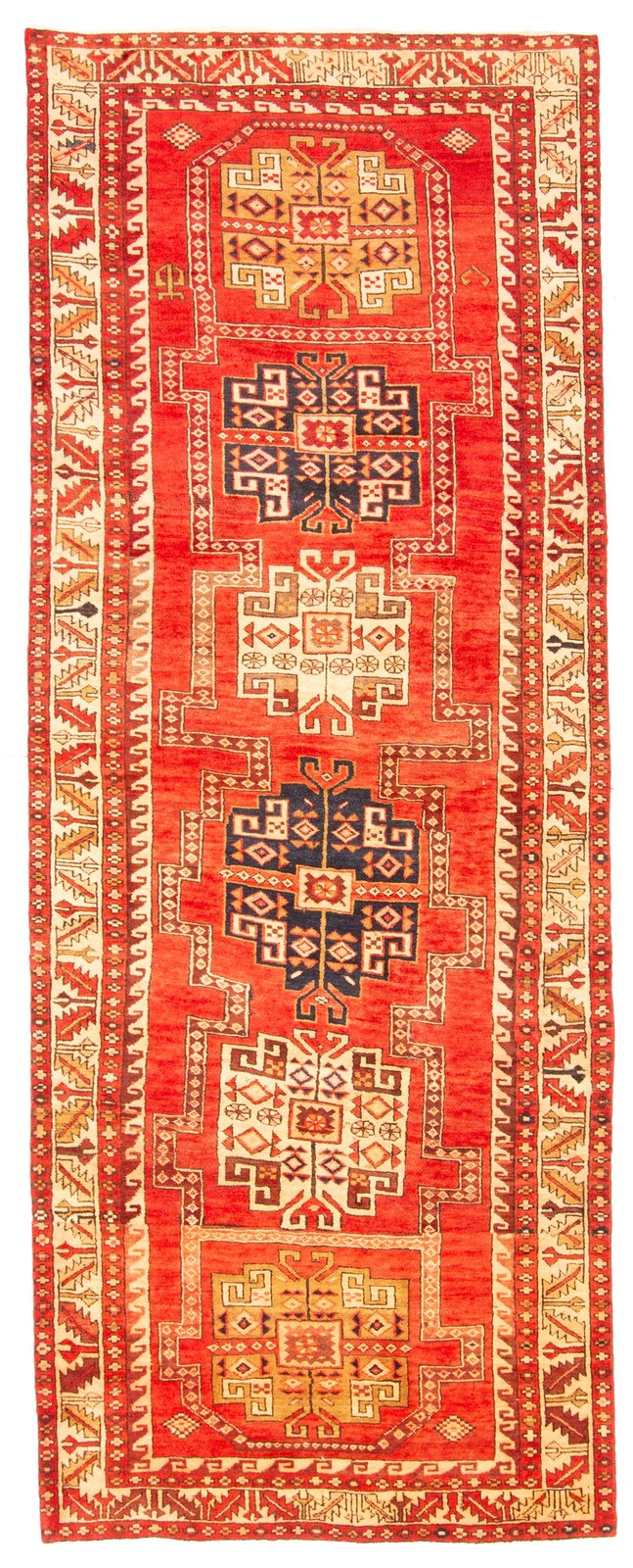 3'5" x 9'2" Vintage Hand-knotted Runner Rug Traditional Oriental Wool Carpet gallery