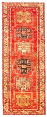 3’5″ x 9’2″ Vintage Hand-knotted Runner Rug Traditional Oriental Wool Carpet