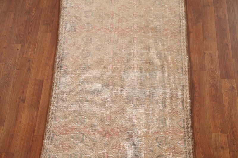 Handmade Oriental Wool Carpet Geometric Distressed Accent Rug 3x5 Ft Foyer Rug gallery