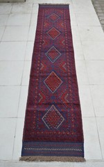 2 x 8’11 ft Handmade afghan tribal mushvani wool runner rug, hallway runner rug