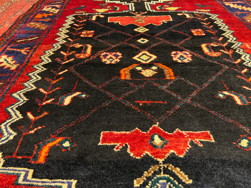COLLECTORS’ ITEM Vintage Stunning Natural Vegetable Dye Kazak Runner gallery