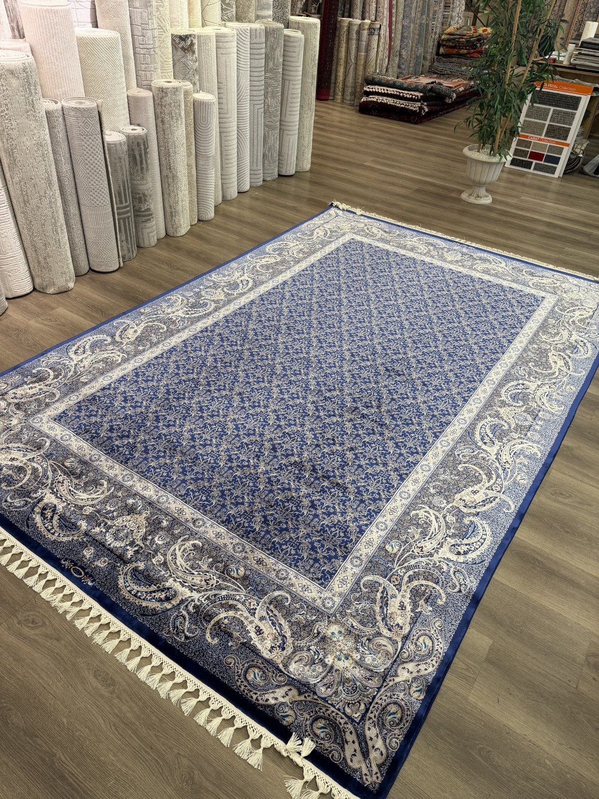 Turkish Pure Silk Rug 7x10 FT Machine Made Luxury Oriental Carpet Handmade Fring gallery