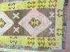 Turkish Anatolian Rug Mat Yastik 20" x 35" Semi Antique Yellow Orange Vegy Dyes gallery