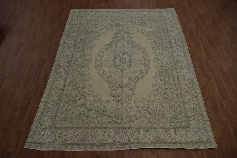 Elegantly Crafted Handmade Area Rug 9x13 Medallion with Intricate Floral Design gallery