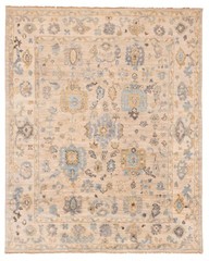 Vintage Hand-Knotted Area Rug 7’10” x 9’10” Traditional Oriental Wool Carpet