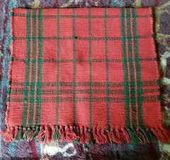 VINTAGE 1994 Hayim Company Hand Woven 100% Cotton Rug India