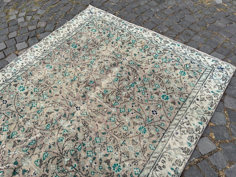 VINTAGE LARGE RUG, HANDMADE WOOL RUG, BOHEMIAN RUG, CARPET | 5,4 x 8,5 ft gallery