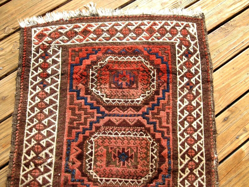 ANTIQUE 1890- 1900 BLOUCH FINE KNOTS GREAT COLORS gallery