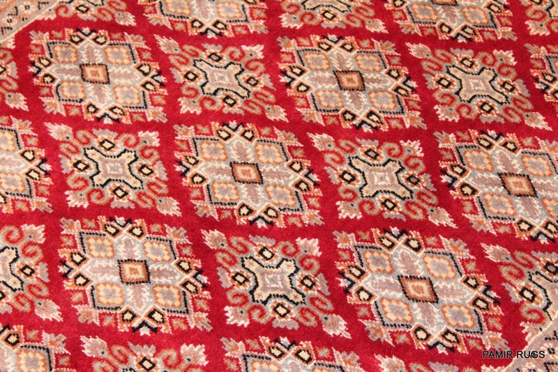 _HAND_MADE_4 X 6 FT. Bukhara Turkmen New 100% natural wool fine weave red *RUG* gallery