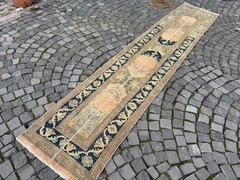 Patchwork rugs, Runner rug, Handmade, Turkish rug, Vintage, Wool | 2,3 x 12,7 ft