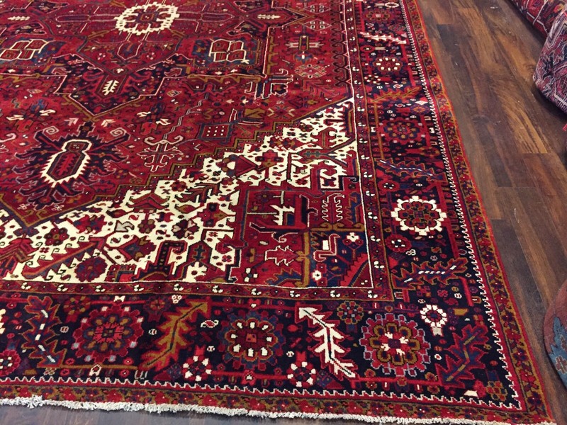 Vegtable Dye Genuine Hand Knotted Serapi Heriz Area Rug Carpet 10’x13’8”,#2872 gallery