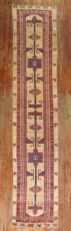 Antique Bakhshaish Camel Hair Rug 3'1''x16'9'' gallery