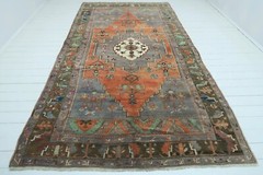Large Carpet, Area Rugs, Handmade Floor Wool Rug, Livingroom Carpet Rug 75″x99″
