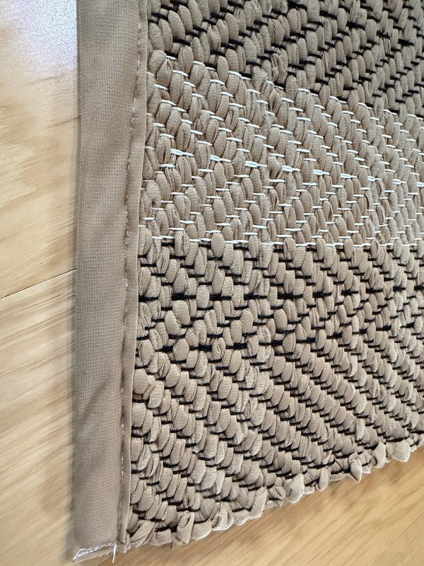 AMISH HAND LOOMED RAG TABLE RUNNER RUG SET 2 Tan No Fringe Farmhouse gallery